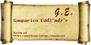 Gasparics Edömér névjegykártya